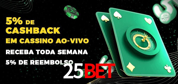 Promoções do cassino ao Vivo 25bet